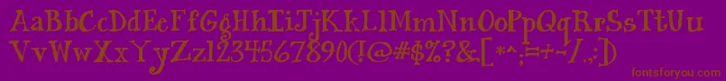 Jandasiestasunset Font – Brown Fonts on Purple Background