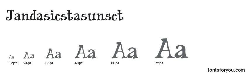 Размеры шрифта Jandasiestasunset