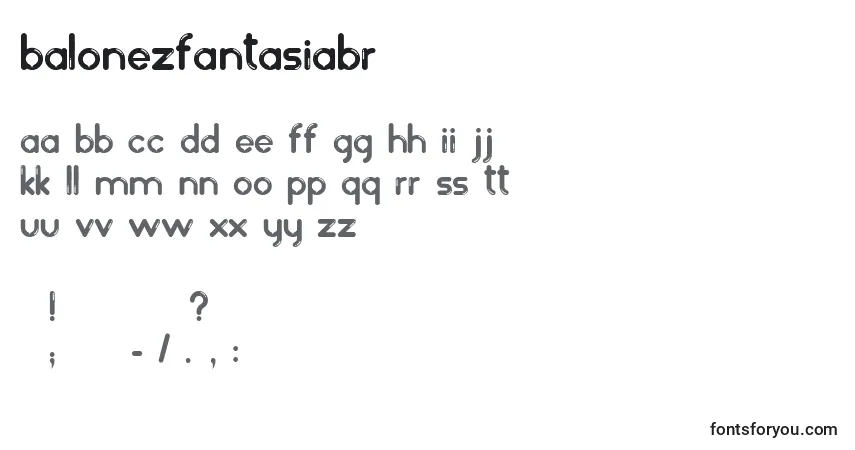 A fonte BalonezFantasiaBr – alfabeto, números, caracteres especiais