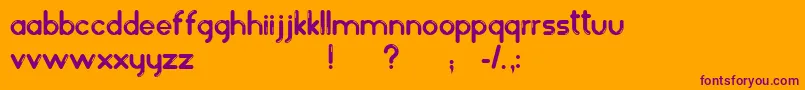 BalonezFantasiaBr Font – Purple Fonts on Orange Background