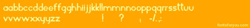 BalonezFantasiaBr Font – Yellow Fonts on Orange Background