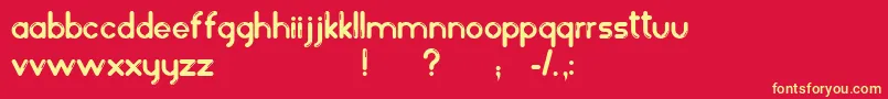 BalonezFantasiaBr Font – Yellow Fonts on Red Background