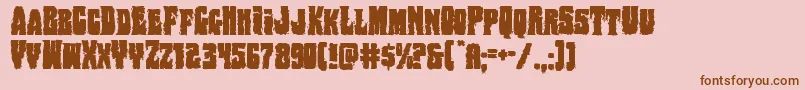 Bogbeast-fontti – ruskeat fontit vaaleanpunaisella taustalla