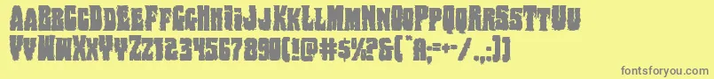 Bogbeast-fontti – harmaat kirjasimet keltaisella taustalla
