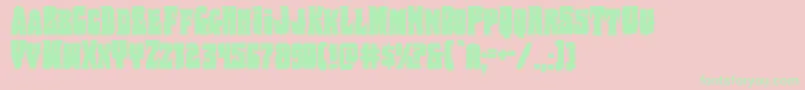 Bogbeast Font – Green Fonts on Pink Background