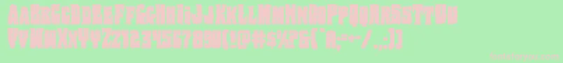 フォントBogbeast – 緑の背景にピンクのフォント