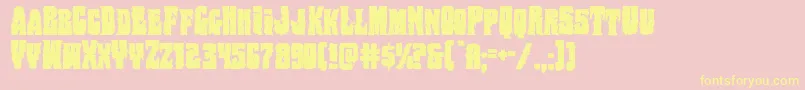 Bogbeast Font – Yellow Fonts on Pink Background