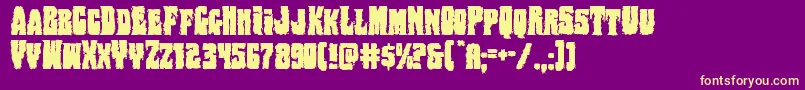 Bogbeast Font – Yellow Fonts on Purple Background