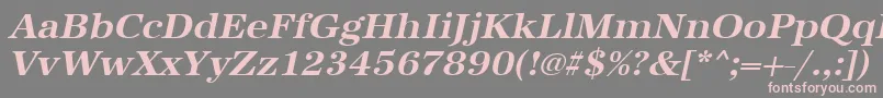 UrwantiquatwidBoldOblique Font – Pink Fonts on Gray Background