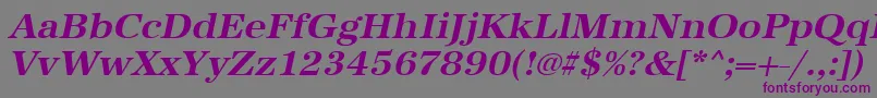 UrwantiquatwidBoldOblique Font – Purple Fonts on Gray Background