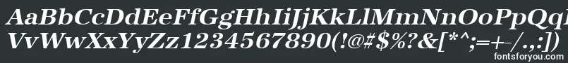フォントUrwantiquatwidBoldOblique – 黒い背景に白い文字