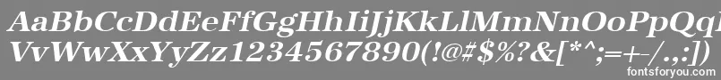 UrwantiquatwidBoldOblique-Schriftart – Weiße Schriften auf grauem Hintergrund