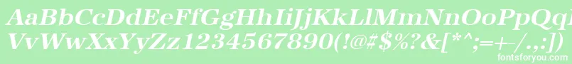 UrwantiquatwidBoldOblique Font – White Fonts on Green Background