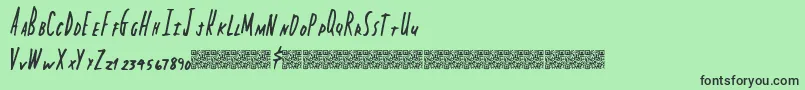 Capitalstate Font – Black Fonts on Green Background