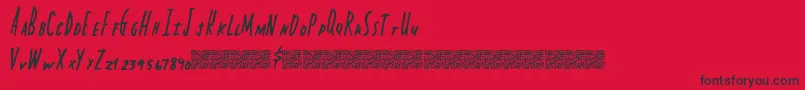 Capitalstate Font – Black Fonts on Red Background