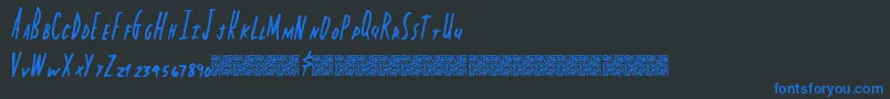 Capitalstate Font – Blue Fonts on Black Background