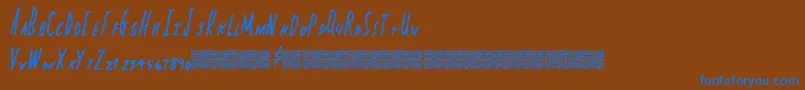 Capitalstate Font – Blue Fonts on Brown Background