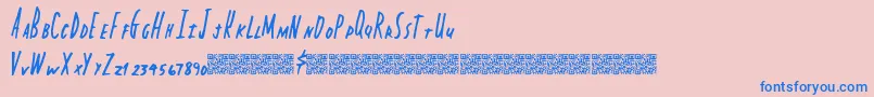 Capitalstate Font – Blue Fonts on Pink Background