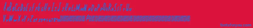 Capitalstate Font – Blue Fonts on Red Background