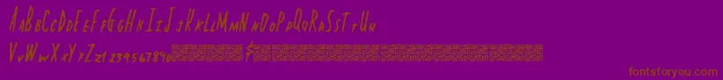 Capitalstate Font – Brown Fonts on Purple Background