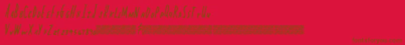 Capitalstate Font – Brown Fonts on Red Background