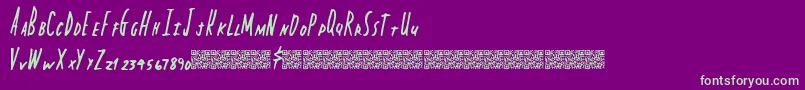 Capitalstate Font – Green Fonts on Purple Background