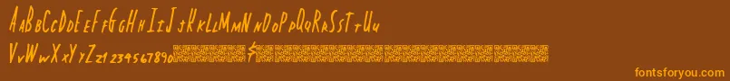 Capitalstate Font – Orange Fonts on Brown Background