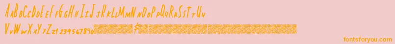 Capitalstate Font – Orange Fonts on Pink Background