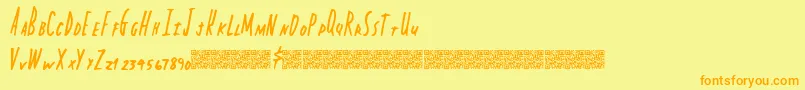 Capitalstate Font – Orange Fonts on Yellow Background