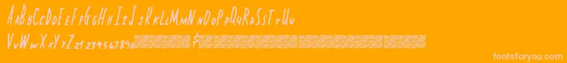 Capitalstate Font – Pink Fonts on Orange Background