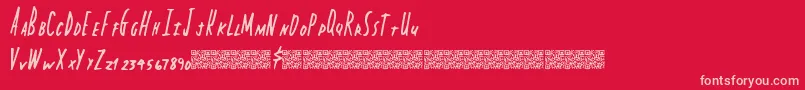 Capitalstate-Schriftart – Rosa Schriften auf rotem Hintergrund