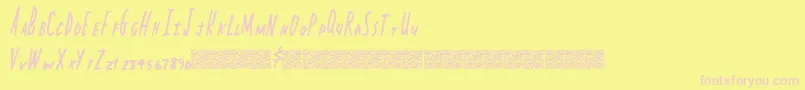 Capitalstate Font – Pink Fonts on Yellow Background