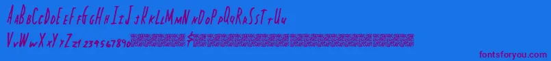 Capitalstate Font – Purple Fonts on Blue Background
