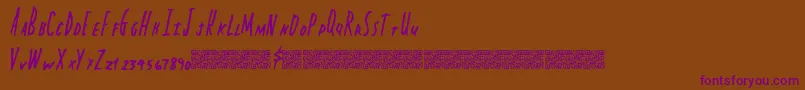 Capitalstate Font – Purple Fonts on Brown Background