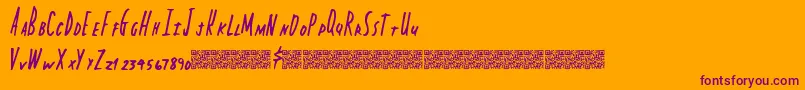 Capitalstate Font – Purple Fonts on Orange Background