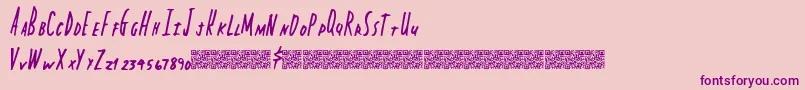 Capitalstate Font – Purple Fonts on Pink Background