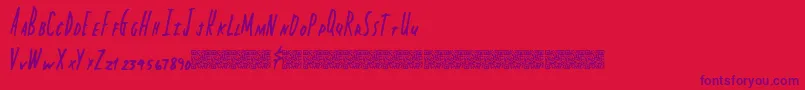 Capitalstate Font – Purple Fonts on Red Background