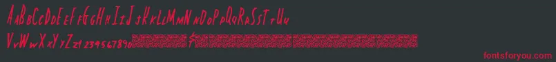 フォントCapitalstate – 黒い背景に赤い文字