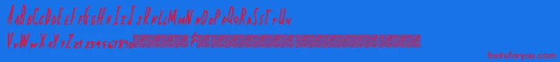Capitalstate-Schriftart – Rote Schriften auf blauem Hintergrund