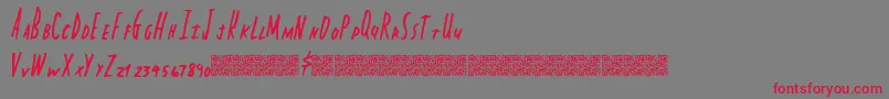 Capitalstate Font – Red Fonts on Gray Background
