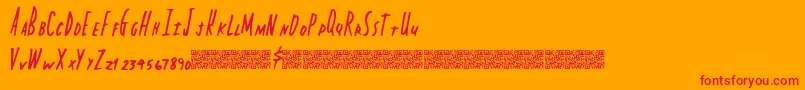 Capitalstate Font – Red Fonts on Orange Background