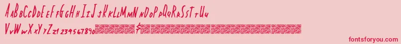 Capitalstate Font – Red Fonts on Pink Background