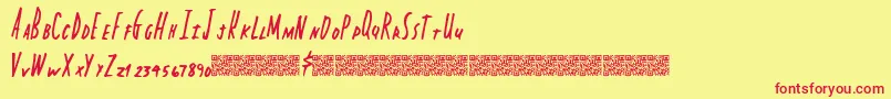 Capitalstate Font – Red Fonts on Yellow Background