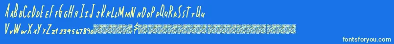 Capitalstate Font – Yellow Fonts on Blue Background