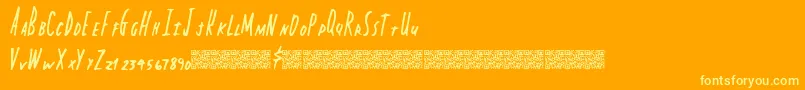 Capitalstate Font – Yellow Fonts on Orange Background