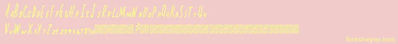Capitalstate Font – Yellow Fonts on Pink Background