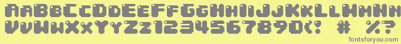 04b30 Font – Gray Fonts on Yellow Background