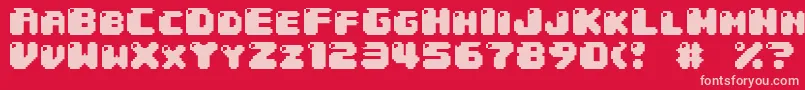 04b30 Font – Pink Fonts on Red Background