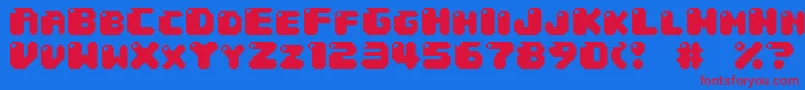 04b30 Font – Red Fonts on Blue Background