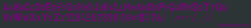 Czcionka Scroonge – fioletowe czcionki na czarnym tle